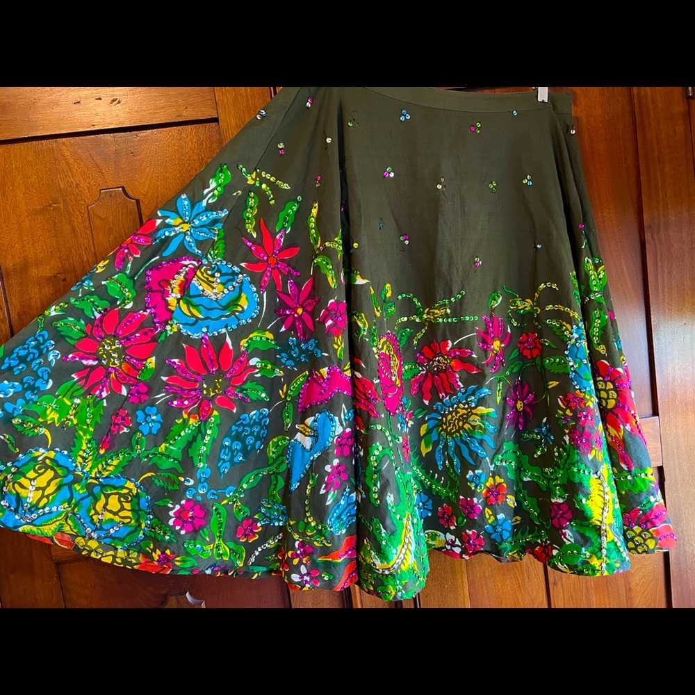 Anthropologie Ipsa sequined swing skirt! Size 16
